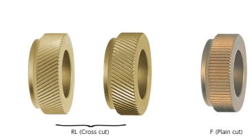 ● The TiN (titanium nitride) coating treatment extends the life of the wheel.